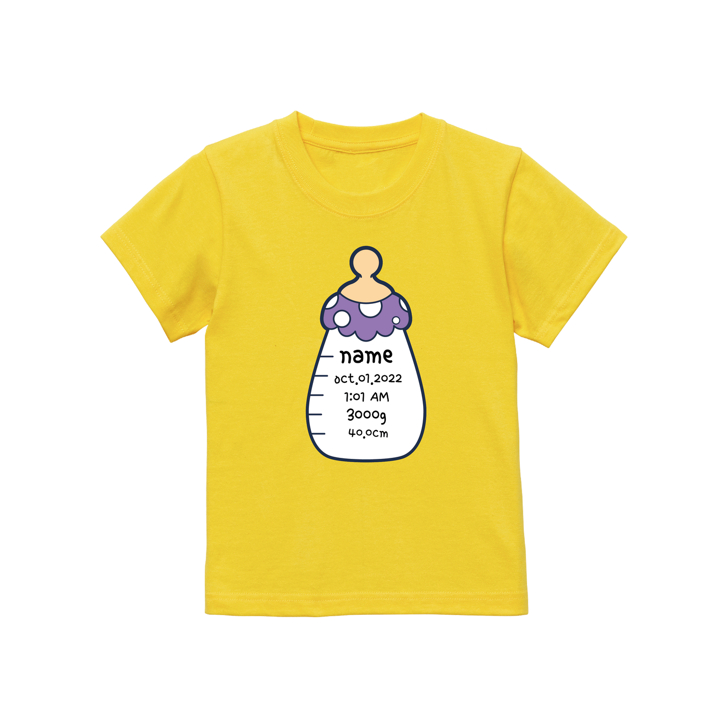 哺乳瓶tシャツ(イエロー)