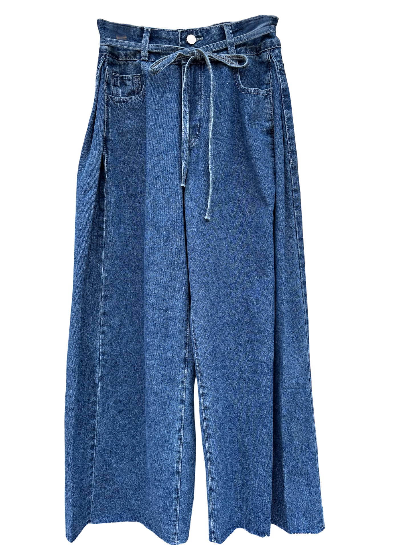 Loose Pleated Jeans
