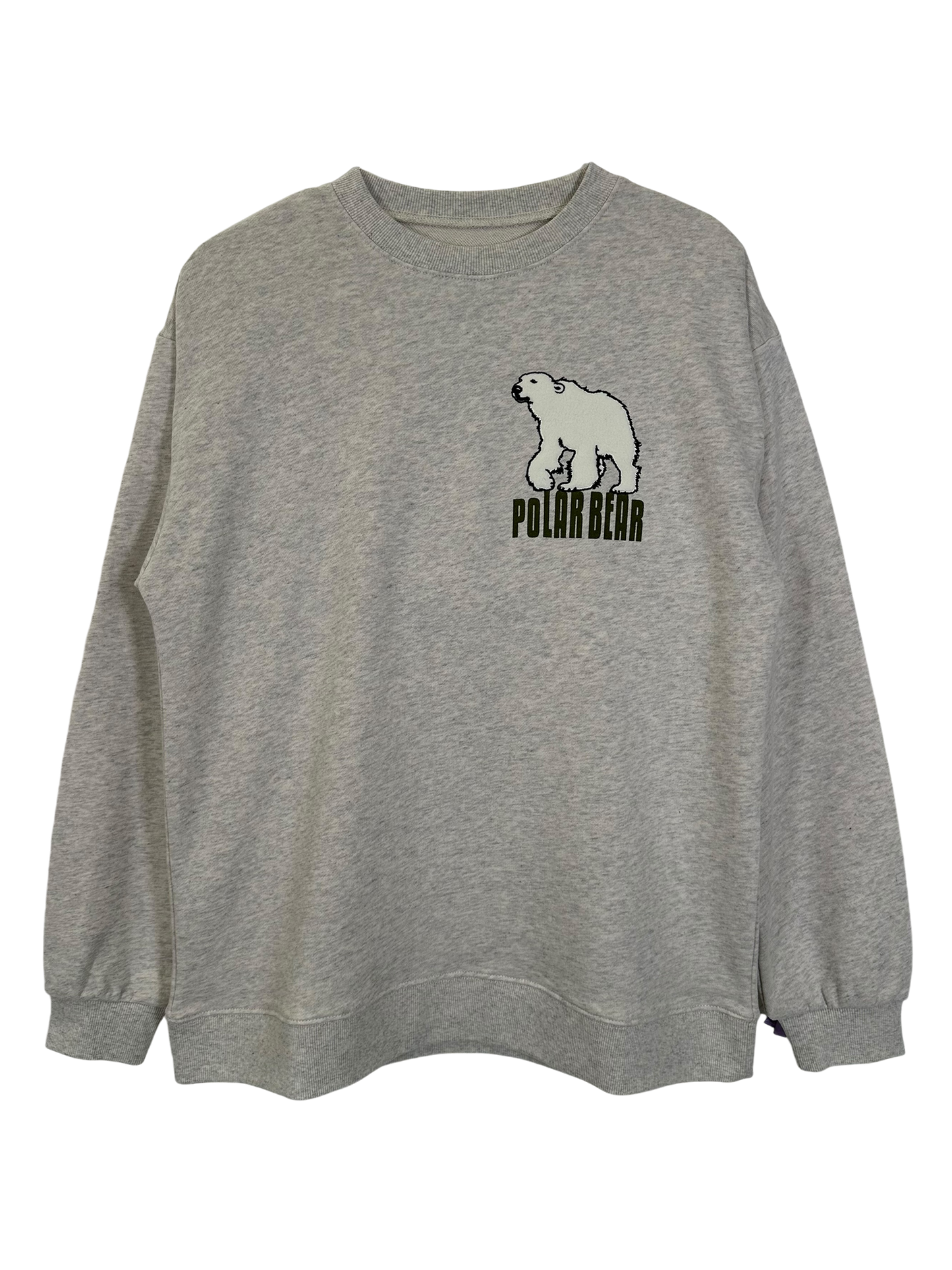 patch work　polar bear sweat