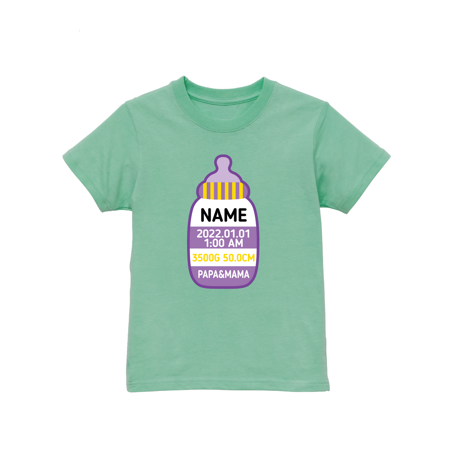 Baby bottle T-shirt (melon)