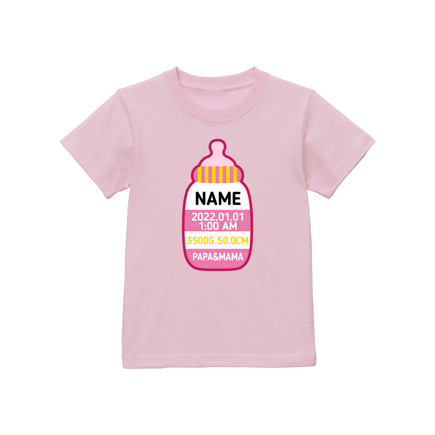Baby bottle T-shirt (pink)
