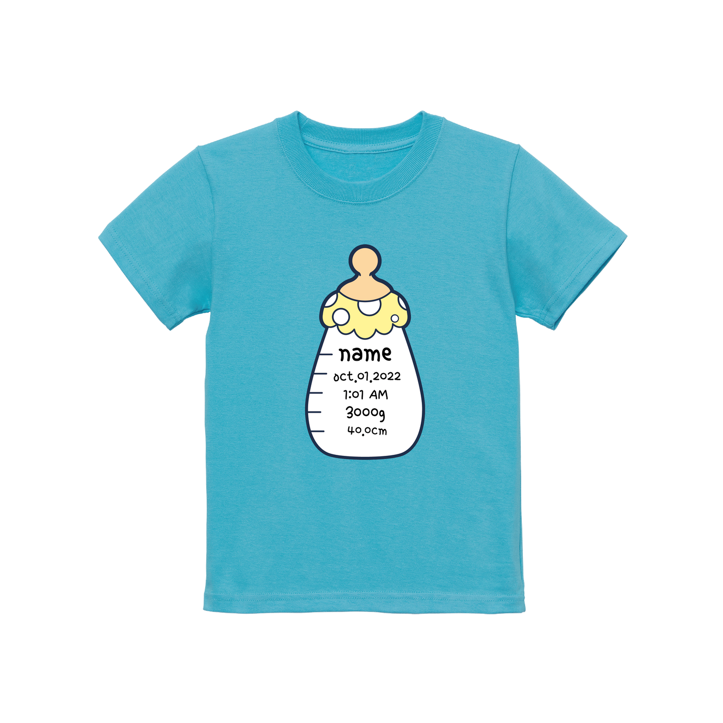 Baby bottle t-shirt (aqua blue)