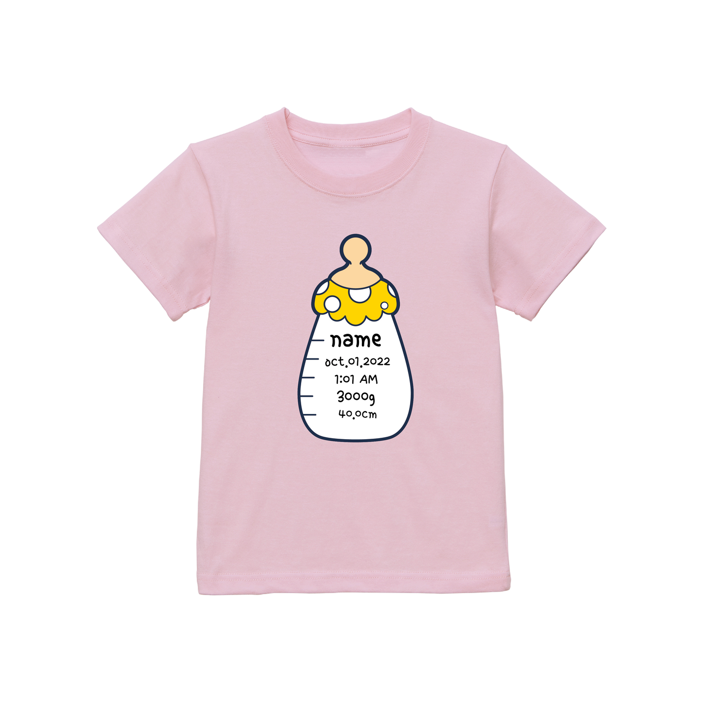 哺乳瓶tシャツ（ピンク）