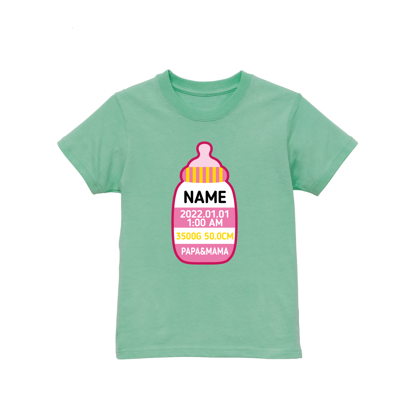 Baby bottle T-shirt (melon)
