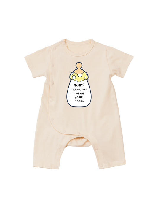 Baby bottle rompers (natural)
